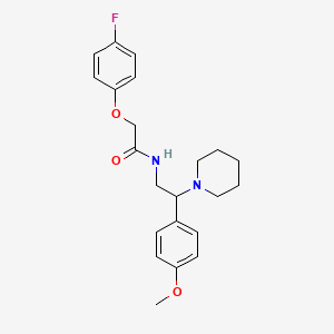 molecular formula C22H27FN2O3 B11393845 2-(4-fluorophenoxy)-N-[2-(4-methoxyphenyl)-2-(piperidin-1-yl)ethyl]acetamide 