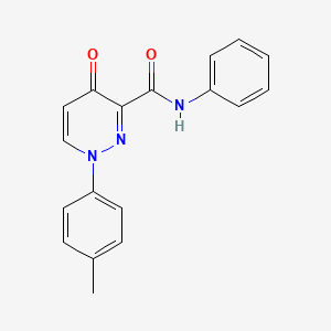 molecular formula C18H15N3O2 B11393892 1-(4-methylphenyl)-4-oxo-N-phenyl-1,4-dihydropyridazine-3-carboxamide 