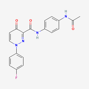 molecular formula C19H15FN4O3 B11393902 N-[4-(acetylamino)phenyl]-1-(4-fluorophenyl)-4-oxo-1,4-dihydropyridazine-3-carboxamide 