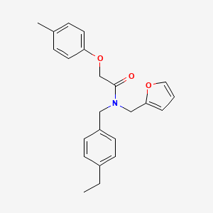 molecular formula C23H25NO3 B11394015 N-(4-ethylbenzyl)-N-(furan-2-ylmethyl)-2-(4-methylphenoxy)acetamide 