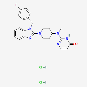 molecular formula C24H27Cl2FN6O B1139418 Mizolastine dihydrochloride CAS No. 1056596-82-7