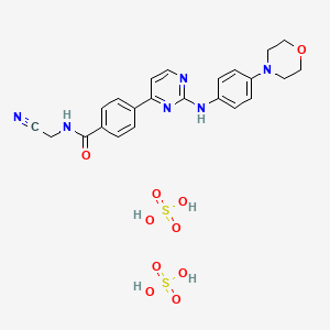molecular formula C23H26N6O10S2 B1139419 Momelotinib sulfate CAS No. 1056636-06-6