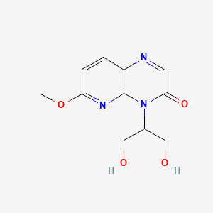 molecular formula C11H13N3O4 B1139422 4-(1,3-二羟基丙烷-2-基)-6-甲氧基吡啶并[2,3-b]嘧啶-3(4H)-酮 CAS No. 1075237-97-6