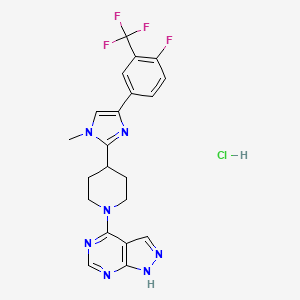 molecular formula C21H20ClF4N7 B1139425 LY-2584702 hydrochloride CAS No. 1082948-81-9