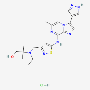 molecular formula C20H27ClN8OS B1139431 SCH-1473759 hydrochloride 