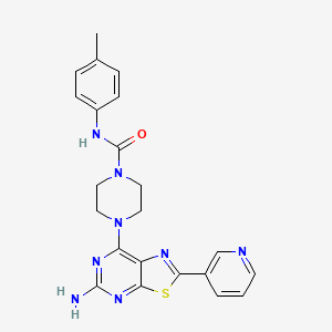 molecular formula C22H22N8OS B1139432 PI4KIII beta inhibitor 3 CAS No. 1245319-54-3