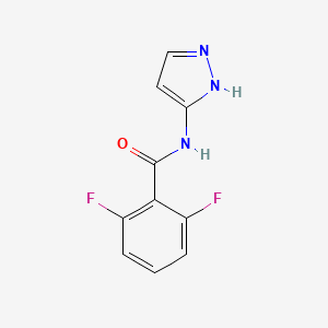 molecular formula C10H7F2N3O B1139442 CRAC intermediate 1 