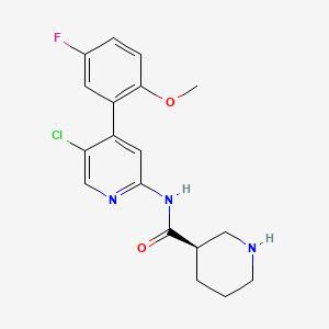 (3R)-N-[5-chloro-4-(5-fluoro-2-methoxyphenyl)pyridin-2-yl]piperidine-3-carboxamide