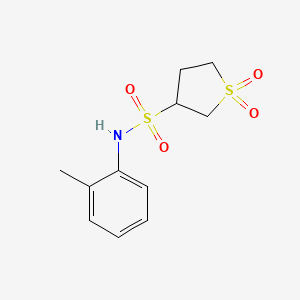 molecular formula C11H15NO4S2 B11394513 N-(2-methylphenyl)tetrahydrothiophene-3-sulfonamide 1,1-dioxide 