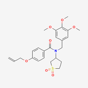 molecular formula C24H29NO7S B11394537 N-(1,1-dioxidotetrahydrothiophen-3-yl)-4-(prop-2-en-1-yloxy)-N-(3,4,5-trimethoxybenzyl)benzamide 