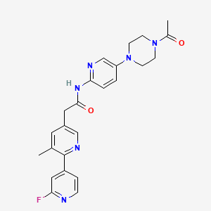 molecular formula C24H25FN6O2 B1139467 GNF-6231 