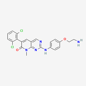 B1139475 2-[4-(2-Aminoethoxy)anilino]-6-(2,6-dichlorophenyl)-8-methylpyrido[2,3-d]pyrimidin-7-one CAS No. 212391-58-7