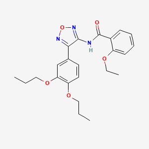molecular formula C23H27N3O5 B11394931 N-[4-(3,4-dipropoxyphenyl)-1,2,5-oxadiazol-3-yl]-2-ethoxybenzamide 