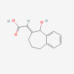 6,7,8,9-Tetrahydro-5-hydroxy-5H-benzocyclohept-6-ylideneaceticacid