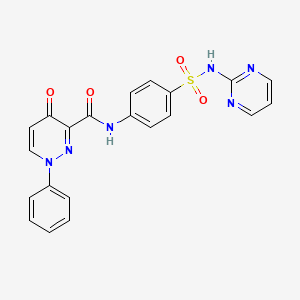 molecular formula C21H16N6O4S B11394956 4-oxo-1-phenyl-N-[4-(pyrimidin-2-ylsulfamoyl)phenyl]-1,4-dihydropyridazine-3-carboxamide 