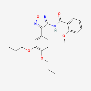 molecular formula C22H25N3O5 B11394962 N-[4-(3,4-dipropoxyphenyl)-1,2,5-oxadiazol-3-yl]-2-methoxybenzamide 