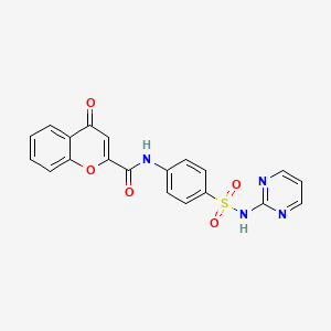 molecular formula C20H14N4O5S B11395020 4-oxo-N-[4-(pyrimidin-2-ylsulfamoyl)phenyl]-4H-chromene-2-carboxamide 