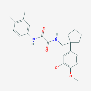 molecular formula C24H30N2O4 B11395066 N-{[1-(3,4-dimethoxyphenyl)cyclopentyl]methyl}-N'-(3,4-dimethylphenyl)ethanediamide 