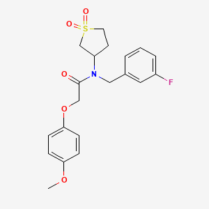 molecular formula C20H22FNO5S B11395114 N-(1,1-dioxidotetrahydrothiophen-3-yl)-N-(3-fluorobenzyl)-2-(4-methoxyphenoxy)acetamide 