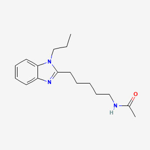 molecular formula C17H25N3O B11395227 N-[5-(1-propyl-1H-benzimidazol-2-yl)pentyl]acetamide 