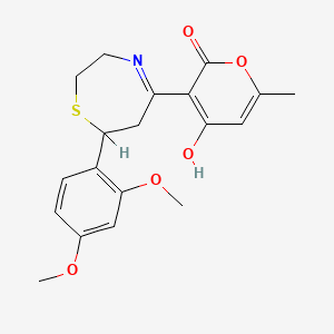molecular formula C19H21NO5S B1139526 KF38789 CAS No. 257292-29-8