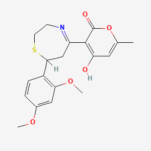 3-(7-(2,4-Dimethoxyphenyl)-2,3,6,7-tetrahydro-(1,4)thiazepin-5-yl)-4-hydroxy-6-methylpyran-2-one
