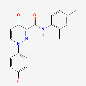 molecular formula C19H16FN3O2 B11395313 N-(2,4-dimethylphenyl)-1-(4-fluorophenyl)-4-oxo-1,4-dihydropyridazine-3-carboxamide 