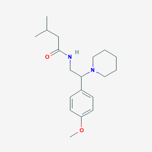 molecular formula C19H30N2O2 B11395570 N-[2-(4-methoxyphenyl)-2-(piperidin-1-yl)ethyl]-3-methylbutanamide 