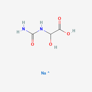 molecular formula C3H5N2NaO4 B1139575 甘氧基脲钠盐 CAS No. 103192-53-6