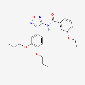 molecular formula C23H27N3O5 B11395814 N-[4-(3,4-dipropoxyphenyl)-1,2,5-oxadiazol-3-yl]-3-ethoxybenzamide 