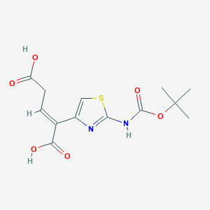 2-(2-Tert-butoxycarbonylaminothiazol-4-YL)-2-pentenedioic acid