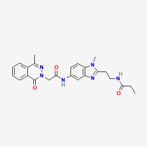 molecular formula C24H26N6O3 B11395858 N-[2-(1-methyl-5-{[(4-methyl-1-oxophthalazin-2(1H)-yl)acetyl]amino}-1H-benzimidazol-2-yl)ethyl]propanamide 