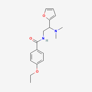 molecular formula C17H22N2O3 B11395887 N-[2-(dimethylamino)-2-(furan-2-yl)ethyl]-4-ethoxybenzamide 