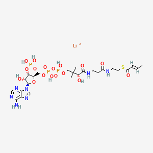 molecular formula C25H37Li3N7O17P3S1 B1139593 Coenzyme A, S-(2E)-2-butenoate, tetralithium salt (9CI) CAS No. 102680-35-3