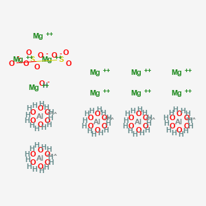 molecular formula Al10H2Mg10O38S4 B1139595 Decamagnesium hydroxide bis(sulphate) pentaaluminate CAS No. 101013-04-1