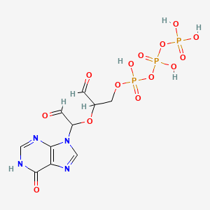 [Hydroxy-[3-oxo-2-[2-oxo-1-(6-oxo-1H-purin-9-yl)ethoxy]propoxy]phosphoryl] phosphono hydrogen phosphate