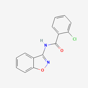 molecular formula C14H9ClN2O2 B11396263 N-(1,2-benzoxazol-3-yl)-2-chlorobenzamide 