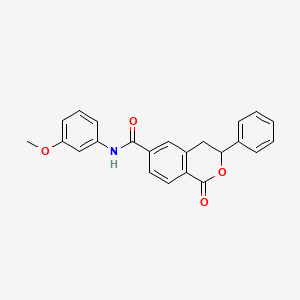 molecular formula C23H19NO4 B11396267 N-(3-methoxyphenyl)-1-oxo-3-phenyl-3,4-dihydro-1H-isochromene-6-carboxamide 