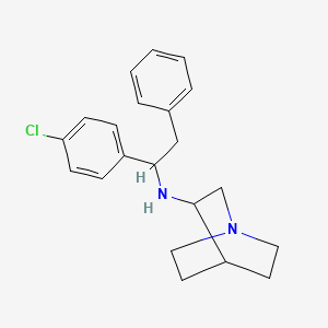 molecular formula C21H25ClN2 B11396330 N-[1-(4-chlorophenyl)-2-phenylethyl]-1-azabicyclo[2.2.2]octan-3-amine 