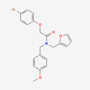 molecular formula C21H20BrNO4 B11396401 2-(4-bromophenoxy)-N-(furan-2-ylmethyl)-N-(4-methoxybenzyl)acetamide 