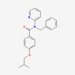 molecular formula C23H24N2O2 B11396444 N-benzyl-4-(2-methylpropoxy)-N-(pyridin-2-yl)benzamide 