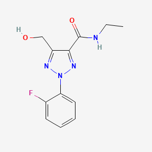 molecular formula C12H13FN4O2 B11396477 N-ethyl-2-(2-fluorophenyl)-5-(hydroxymethyl)-2H-1,2,3-triazole-4-carboxamide 