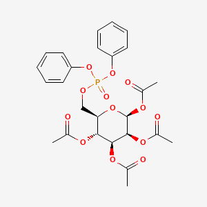 molecular formula C₂₆H₂₉O₁₃P B1139649 1,2,3,4-Tetra-O-acetyl-6-diphenylphosphoryl-b-D-mannopyranose CAS No. 108321-48-8