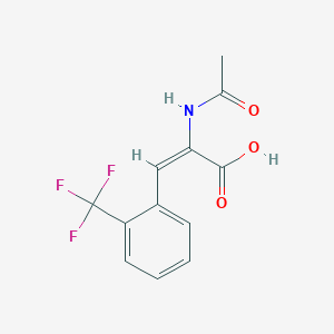 molecular formula C₁₂H₁₀F₃NO₃ B1139651 2-Trifluoromethyl-alpha-acetamidocinnamic Acid CAS No. 3094-32-4