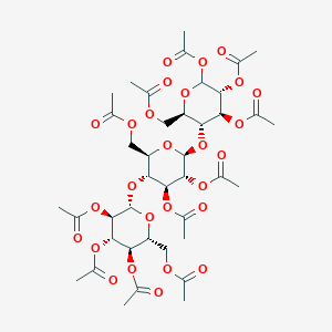 molecular formula C₄₀H₅₄O₂₇ B1139659 D-Cellotriose Undecaacetate CAS No. 17690-94-7