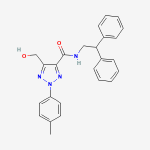 molecular formula C25H24N4O2 B11396618 N-(2,2-diphenylethyl)-5-(hydroxymethyl)-2-(4-methylphenyl)-2H-1,2,3-triazole-4-carboxamide 