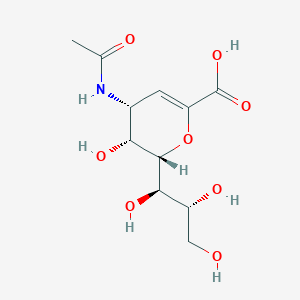 molecular formula C₁₁H₁₇NO₈ B1139670 (2S,3R,4R)-4-acetamido-3-hydroxy-2-[(1R,2R)-1,2,3-trihydroxypropyl]-3,4-dihydro-2H-pyran-6-carboxylic acid CAS No. 263155-11-9