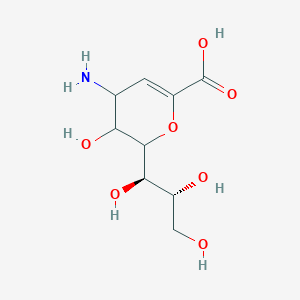 molecular formula C₉H₁₅NO₇ B1139671 4-Amino-2,6-anhydro-3,4-dideoxy-D-glycero-D-galacto-non-2-enoic acid CAS No. 263155-12-0