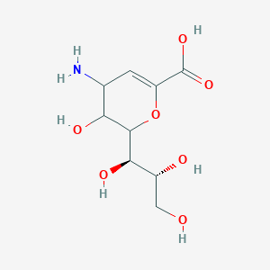 molecular formula C₉H₁₅NO₇ B1139671 4-Amino-2,6-anhydro-3,4-dideoxy-D-glycero-D-galacto-non-2-enoic Acid CAS No. 263155-12-0