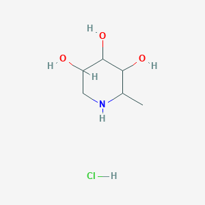 molecular formula C6H14ClNO3 B1139675 Deoxyfuconojirimycin hydrochloride CAS No. 210174-73-5